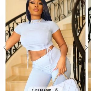 Fashion nova matching light blue